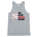 eat sleep baseball repeat Classic tank top (unisex)