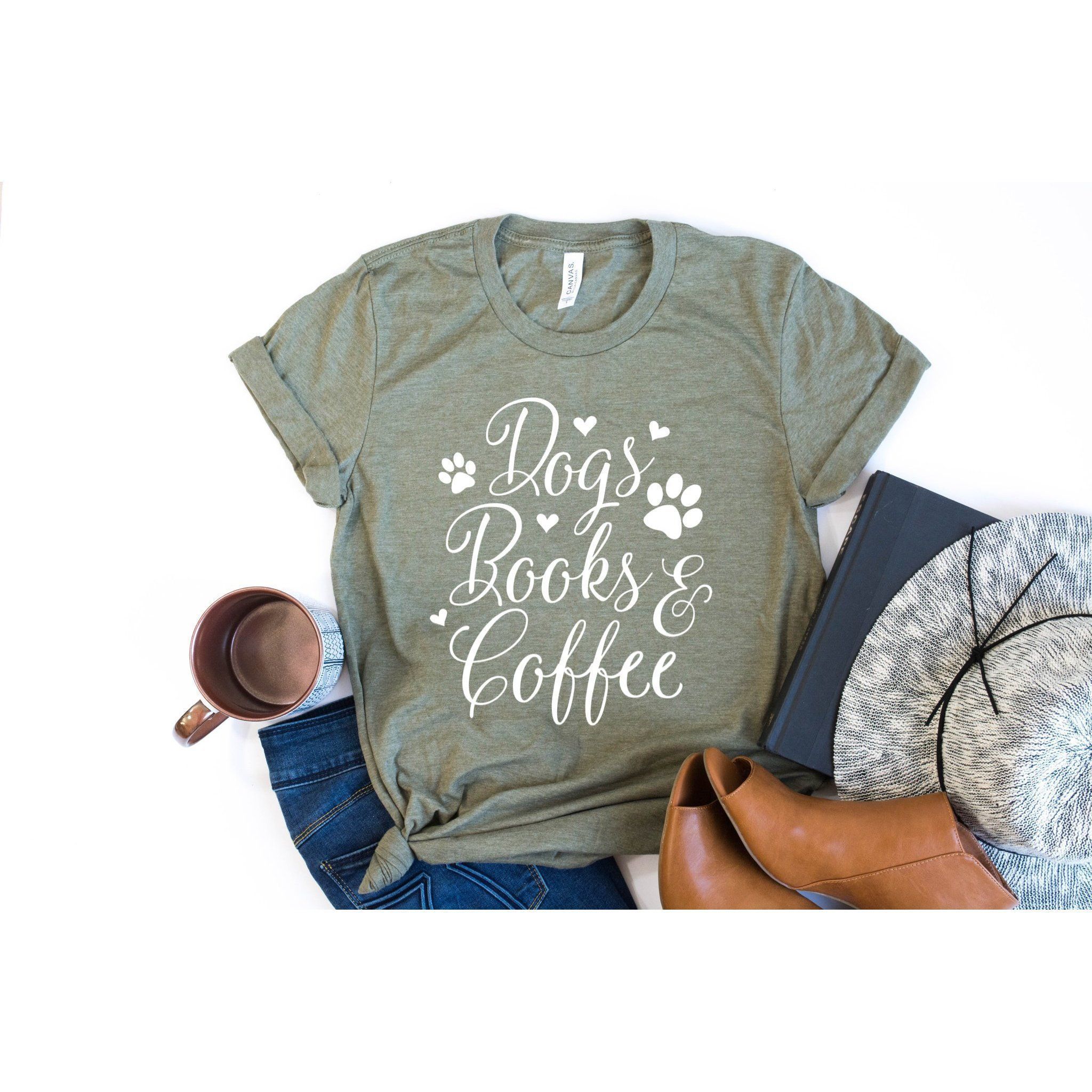 Dogs Books & Coffee Unisex Tee