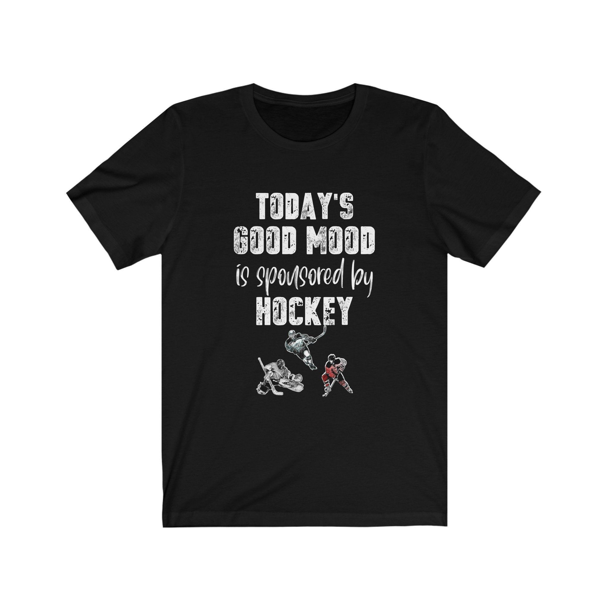 Hockey Shirt Today’s Good Mood Is Sponsored By Hockey T-Shirt Vintage Retro Distressed Hockey Players Gift for Men and Women