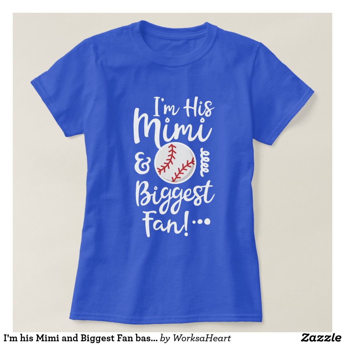 I’m his Mimi and Biggest Fan baseball Grandma gift T-Shirt