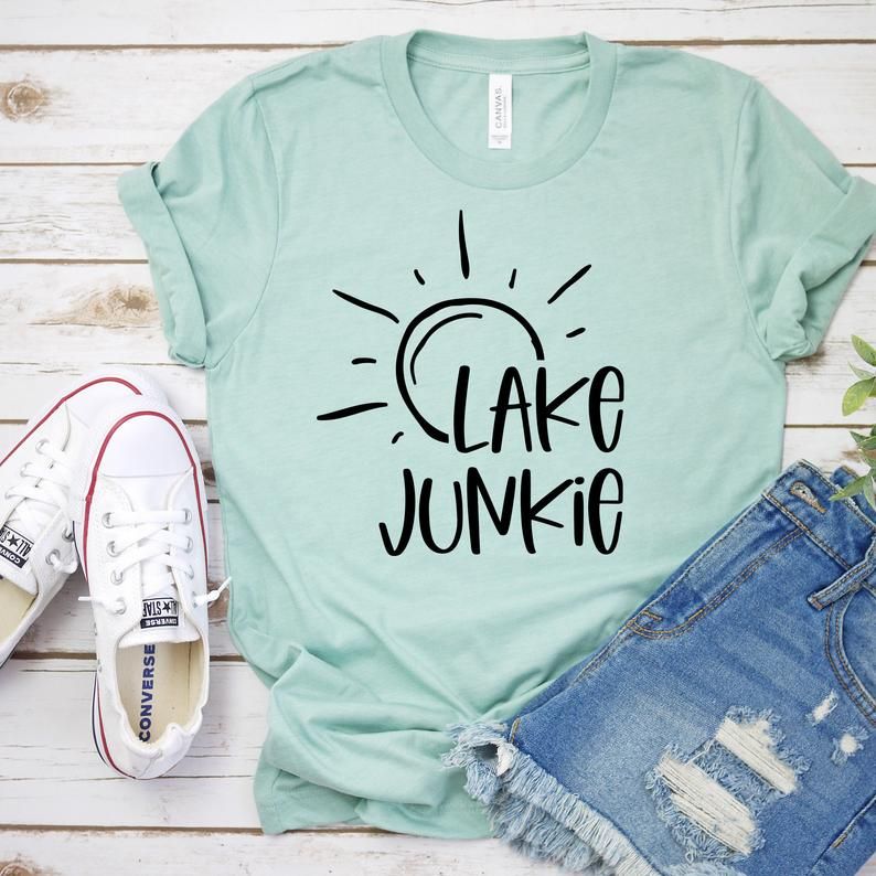 Lake Junkie Svg, Summer Svg, Vacation Svg Shirt Design, Lake Quote Svg, Summer Sayings, Lake Shirt Design Svg Png Eps Dxf Instant Download