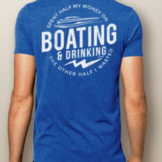Men’s Boating T-shirt – NautiGuy Drinking ( More Color Choices)