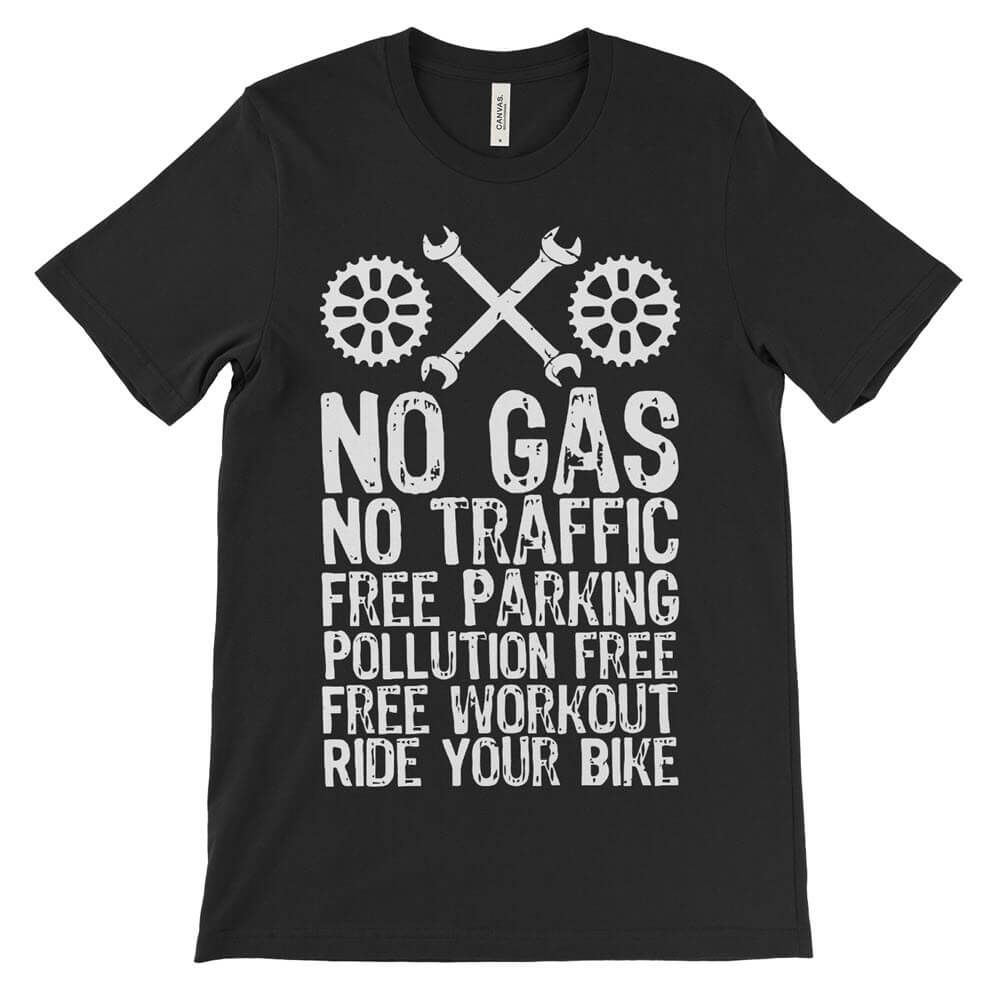 Men’s No Gas Cycling T-Shirt – Black _ 4XL