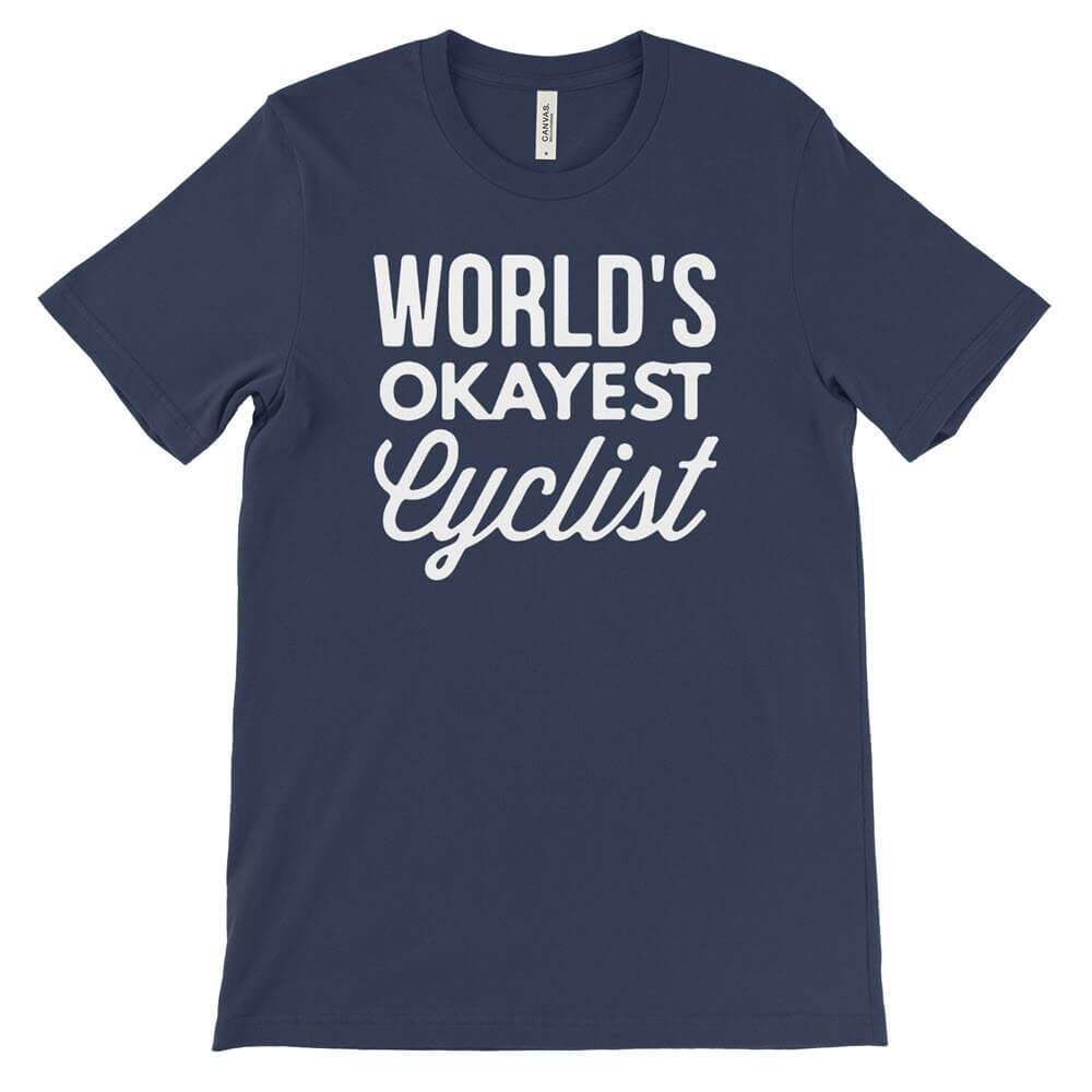 Men’s World’s Okayest Cyclist T-Shirt – Navy _ 3XL