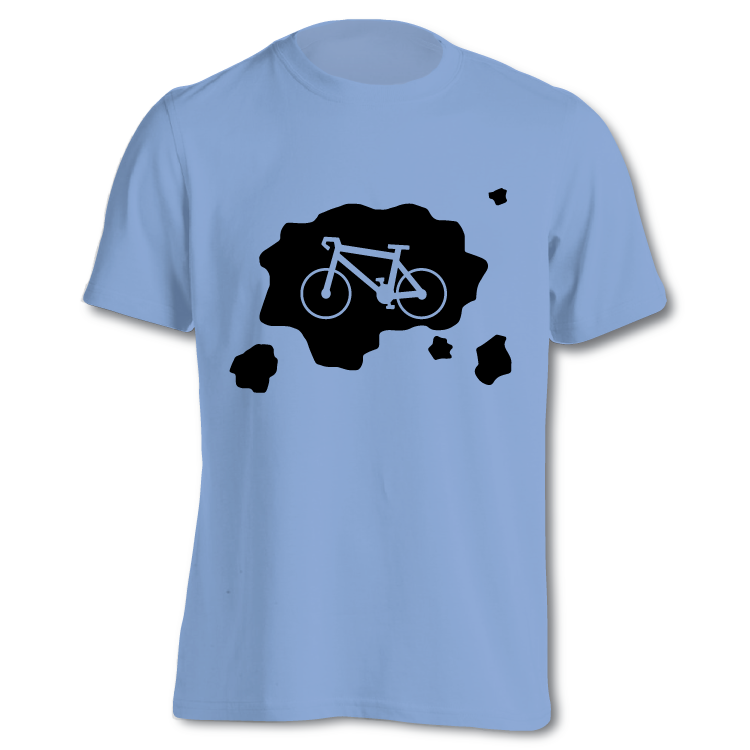 Mud Cycle – Mens, T-Shirt, Cycling, Bmx, Biking – XXL _ Carolina Blue – Performance T-shirt