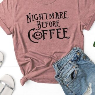 Nightmare before Coffee Halloween Shirt _ Jack Skellington Shirt _ Nightmare before Christmas Fall Graphic Tee
