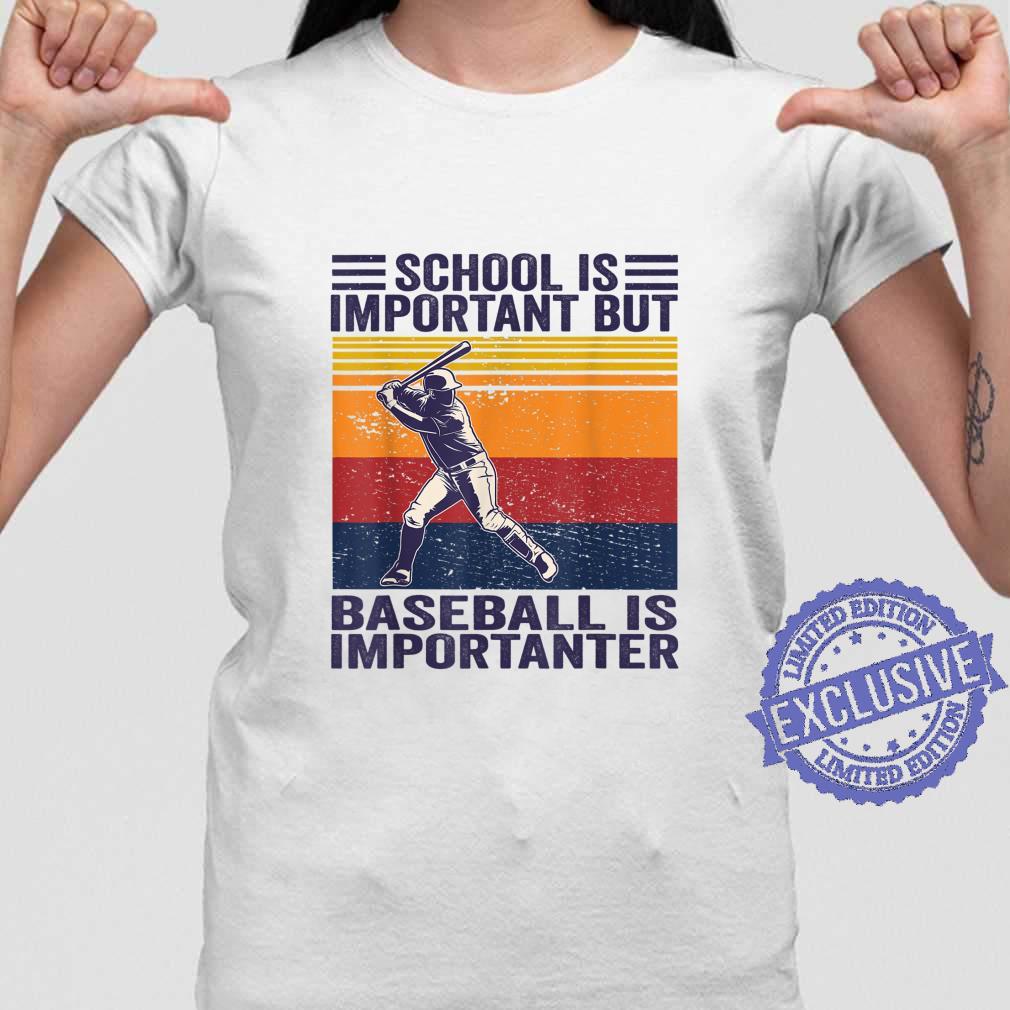 School Is Important But Baseball Is-Importanter-Baseball-Shirt-ladies-tee