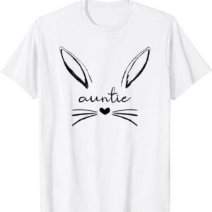 Auntie Cute Bunny T-Shirt, Easter Gift For Aunt unisex Gildan Short-Sleeve T-Shirt Long Sleeve T-Shirt Heavy Blend Hoodie Crewneck Sweatshirt
