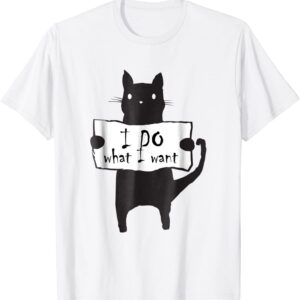 Bad Cat TShirt. I Do What I Want Shirt funny cat shirt unisex Gildan Short-Sleeve T-Shirt Long Sleeve T-Shirt Heavy Blend Hoodie Crewneck Sweatshirt