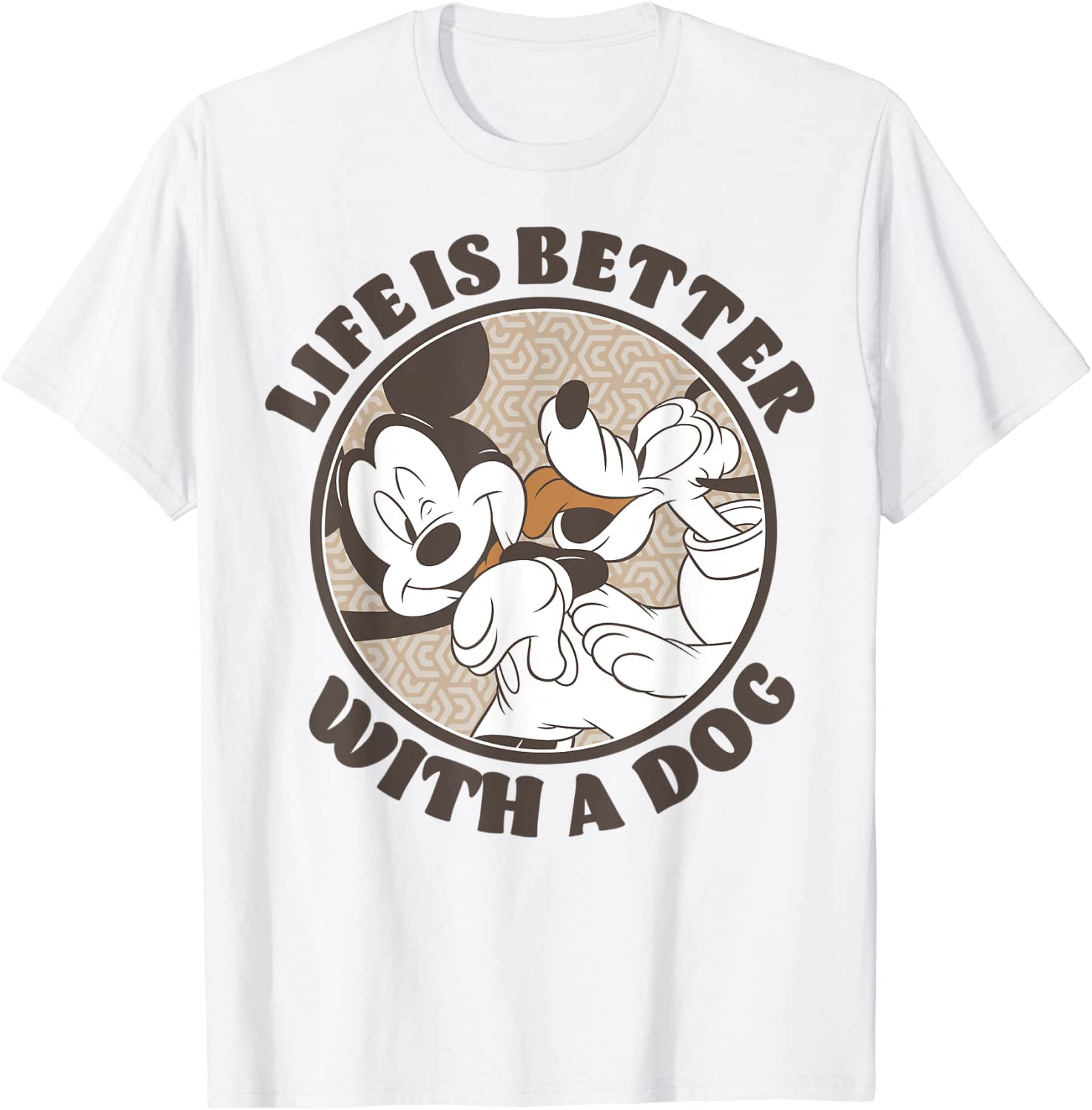 Disney Mickey And Friends Life Is Better With A Dog T-Shirt unisex Gildan Short-Sleeve T-Shirt Long Sleeve T-Shirt Heavy Blend Hoodie Crewneck Sweatshirt