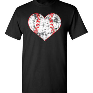 love heart baseball unisex Gildan Short-Sleeve T-Shirt