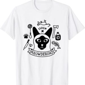 Murderino Shirt – Meowderino Cat Lady  Man unisex Gildan Short-Sleeve T-Shirt Long Sleeve T-Shirt Heavy Blend Hoodie Crewneck Sweatshirt