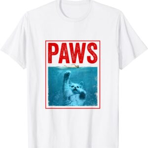 PAWS Funny Cat Kitten T-Shirt For Shark And Cat Lovers unisex Gildan Short-Sleeve T-Shirt Long Sleeve T-Shirt Heavy Blend Hoodie Crewneck Sweatshirt
