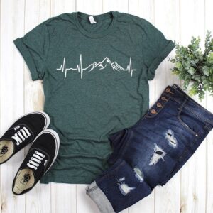 Hiking T-Shirt- Mountains Heartbeat T-Shirt – Hiking Shirt – Adventure Tee- Eco-Friendly Clothes – Supersoft Unisex Tshirt -Adventure Awaits unisex T-Shirt Long Sleeve T-Shirt Hoodie Sweatshirt Hiking T-Shirt- Mountains Heartbeat T-Shirt - Hiking Shirt - Adventure Tee- Eco-Friendly Clothes - Supersoft Unisex Tshirt -Adventure Awaits unisex T-Shirt Long Sleeve T-Shirt Hoodie Sweatshirt