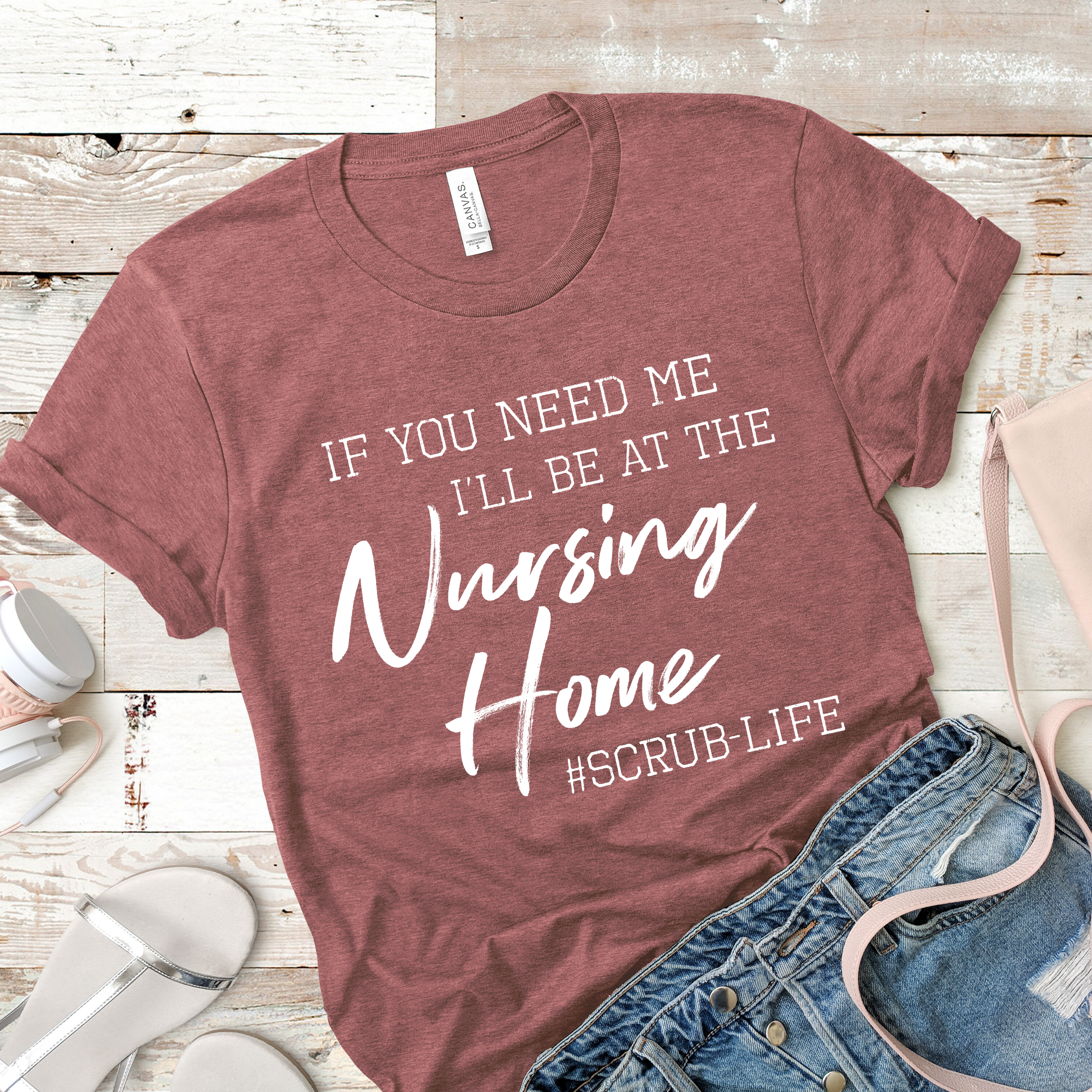 If You Need Me I’ll Be At The Nursing Home Funny Nurse Shirt – Black Heather _ 2XL unisex T-Shirt Long Sleeve T-Shirt  Hoodie Sweatshirt