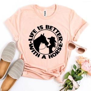 Life is Better With a Horse T-shirt_ – L _ Dark Gray unisex T-Shirt Long Sleeve T-Shirt Hoodie Sweatshirt Life is Better With a Horse T-shirt_ - L _ Dark Gray unisex T-Shirt Long Sleeve T-Shirt Hoodie Sweatshirt