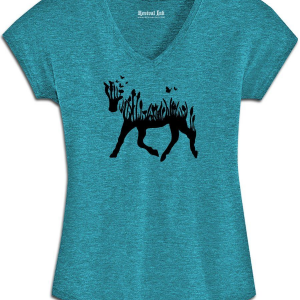 Nature Horse Women’s T-Shirt – S _ Teal unisex T-Shirt Long Sleeve T-Shirt  Hoodie Sweatshirt