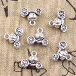 20pcs Charms Lovely Pumpkin Car 11x13x5mm Antique Silver Color Pendants DIY Crafts Making Findings Handmade Tibetan Jewelry