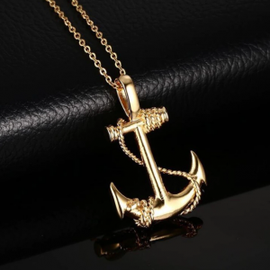 New Popular Retro Fashion Pirate Anchor Men’s Necklace Punk Domineering Jewelry Hip Hop Party Locomotive Pendant Gift New Popular Retro Fashion Pirate Anchor Men's Necklace Punk Domineering Jewelry Hip Hop Party Locomotive Pendant Gift
