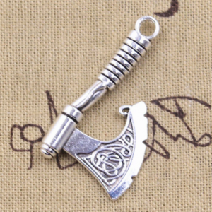 5pcs Charms Viking Axe 43x24mm Antique Bronze Silver Color Pendants DIY Crafts Making Findings Handmade Tibetan Jewelry