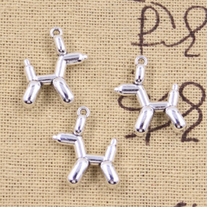 15pcs Charms Poodle Dog 19x15x5mm Antique Silver Color Pendants DIY Crafts Making Findings Handmade Tibetan Jewelry