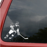 13cm*9.cm Ice Hockey Sports Car Styling Fashion Car Window Stickers Black Silver