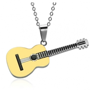 Popular creative music guitar pendant men’s hip-hop rock trendy accessories fashion banquet jewelry holiday gifts Popular creative music guitar pendant men's hip-hop rock trendy accessories fashion banquet jewelry holiday gifts