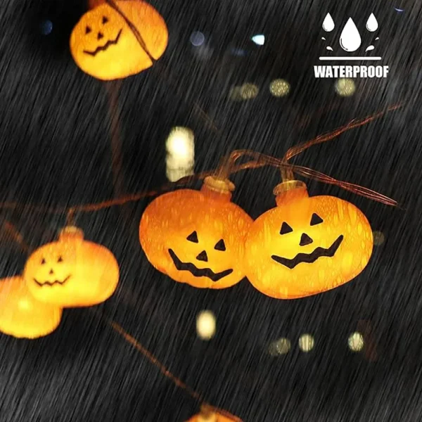 1.5M/3M LED Pumpkin Light String Halloween Decoration Battery Operated DIY Fairy Lamp For Horror Halloween Happy Party Lights - Image 5