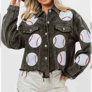 Baseball Corduroy Coat Women Spring Autumn Ropa Cardigan Sequin Punk Gothic Bomber Jacket Windbreaker Y2k Women Jackets Korean Baseball Corduroy Coat Women Spring Autumn Ropa Cardigan Sequin Punk Gothic Bomber Jacket Windbreaker Y2k Women Jackets Korean