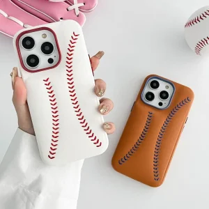 Premium Leather Baseball Phone Case For iPhone 15 12 13 14 Pro Max Plus Luxury Hand Stitching Shockproof Capa Coque Back Cover Premium Leather Baseball Phone Case For iPhone 15 12 13 14 Pro Max Plus Luxury Hand Stitching Shockproof Capa Coque Back Cover