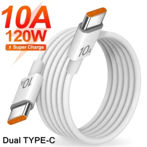 Universal 120W 10A Fast Charger PD Dual USB C To Type C Quick Charging Cable High-speed Data Transfer Wire Cord For Samsung Mi Universal 120W 10A Fast Charger PD Dual USB C To Type C Quick Charging Cable High-speed Data Transfer Wire Cord For Samsung Mi