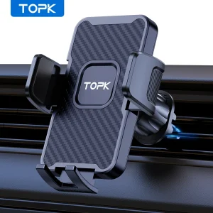 Car Phone Holder Mount,TOPK Upgrade Auto Locking Universal Phone Stand Holder with Hook Clip for Car Air Vent for iPhone Samsung Car Phone Holder Mount,TOPK Upgrade Auto Locking Universal Phone Stand Holder with Hook Clip for Car Air Vent for iPhone Samsung