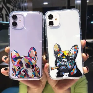 Pug Dog French Bulldog Shockproof Phone Case for iPhone 14 15 11 12 13 Pro Max 8 7 Plus X XR XS Couple Lover Friend Cover Coques Pug Dog French Bulldog Shockproof Phone Case for iPhone 14 15 11 12 13 Pro Max 8 7 Plus X XR XS Couple Lover Friend Cover Coques