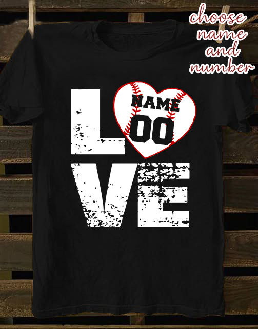 Custom Personalized baseball shirt baseball love