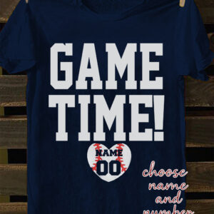 Custom Personalized baseball shirt game time