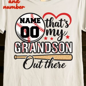 Custom Personalized baseball shirt - thats my grandson oyt there
