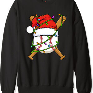 Santa Sports Design For Men Boys Christmas Baseball Player T-Shirt